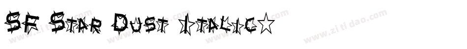 SF Star Dust Italic字体转换